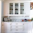 Buffet, hutch, glass doors, white cabinets, Kitchen Buffet