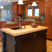 Kitchen Island custom in a log cabin home