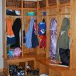 Mudroom Cubbies, in a log cabin home